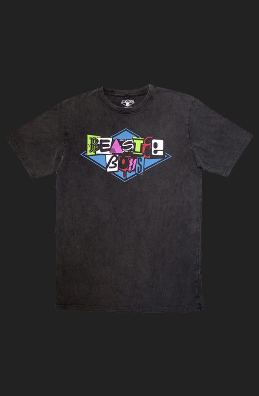 Beastie Boys Stone Wash Multicolour Logo Unisex T-Shirt