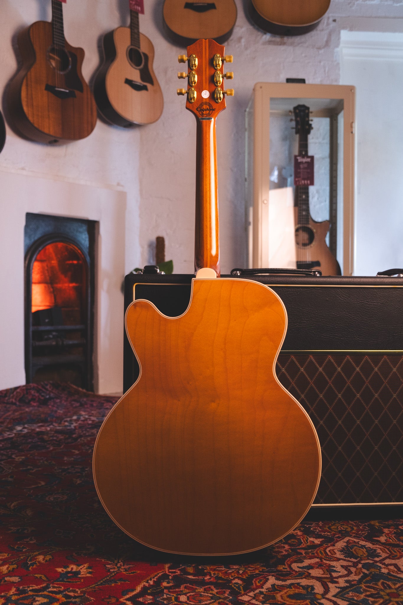 Epiphone 150th Anniversary Zephyr Deluxe Regent, Aged Antique Natural Back