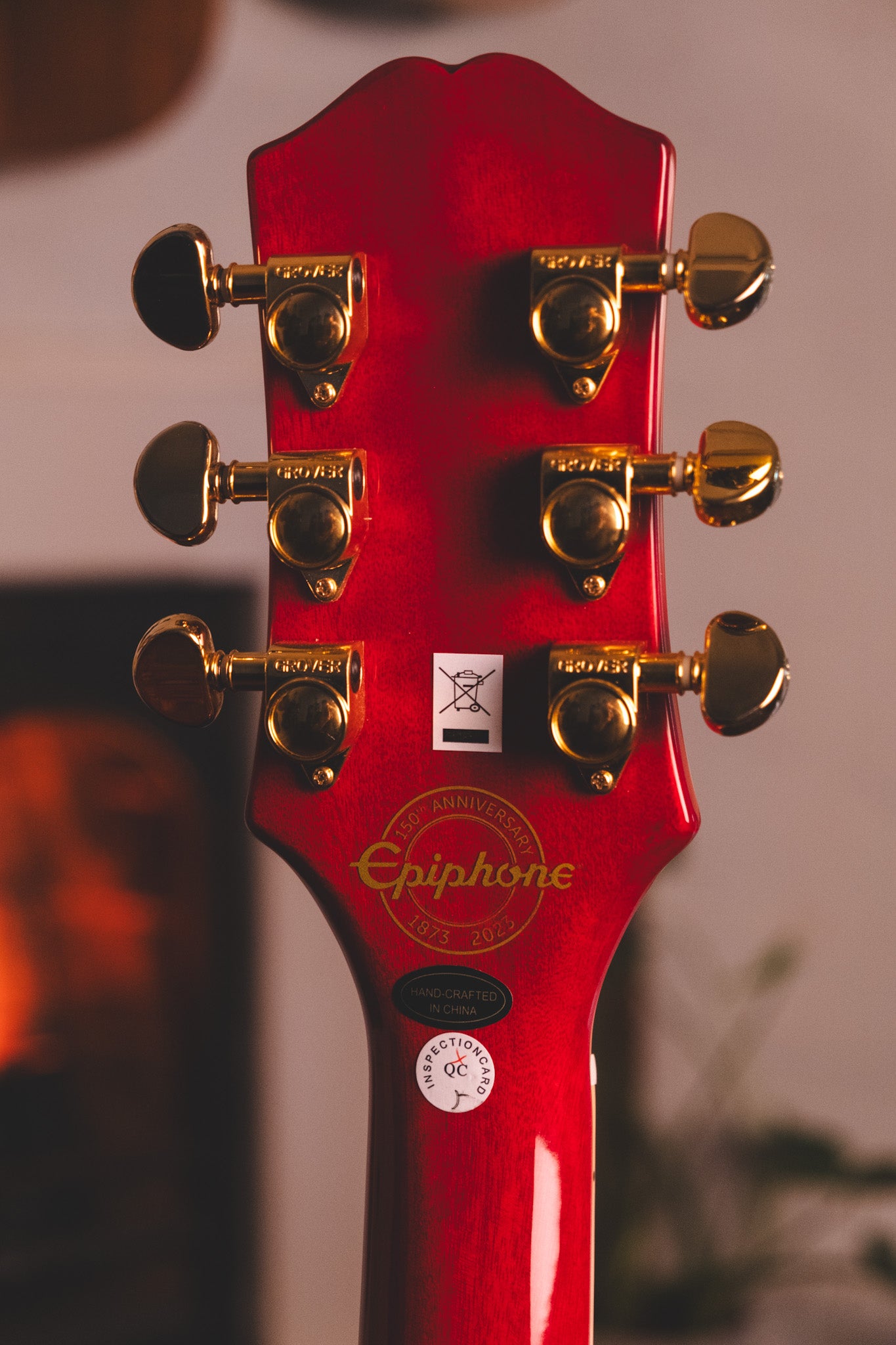 Epiphone 150th Anniversary Sheraton Cherry Grover Machine Heads