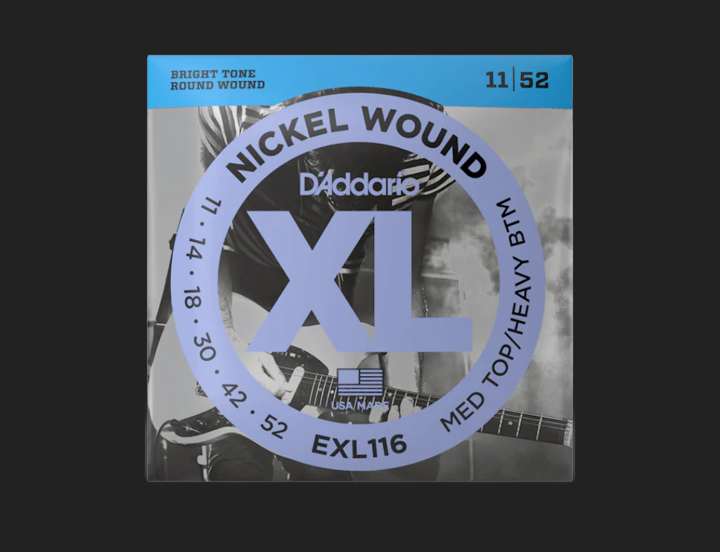 D'addario XL Nickel Wound Electric Guitar Strings, 11-52