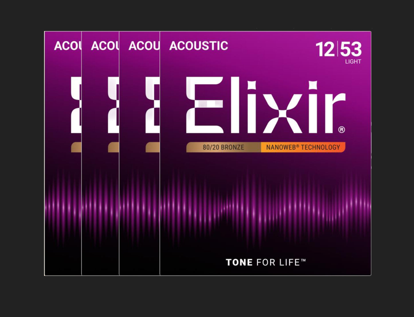 Elixir Nanoweb Acoustic Guitar Strings, 80/20 Bronze