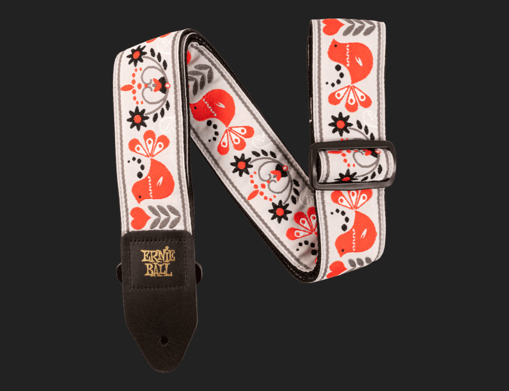 Ernie ball Red Bird Winter Jacquard Strap