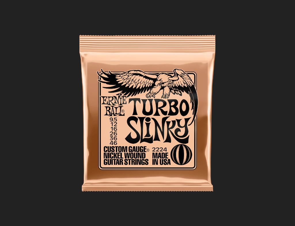 Ernie Ball 2224 Turbo Slinky Electric Guitar 6 Strings 9.5-46
