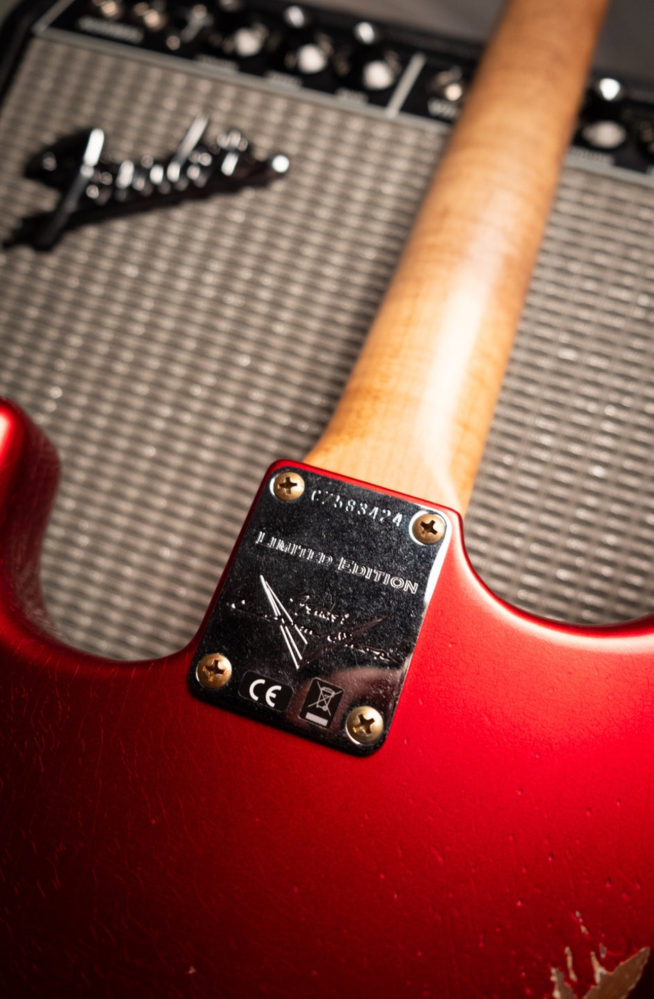 Fender Limited Edition Custom Shop Roasted 'Big Head' Stratocaster Relic, Aged Candy Apple Red