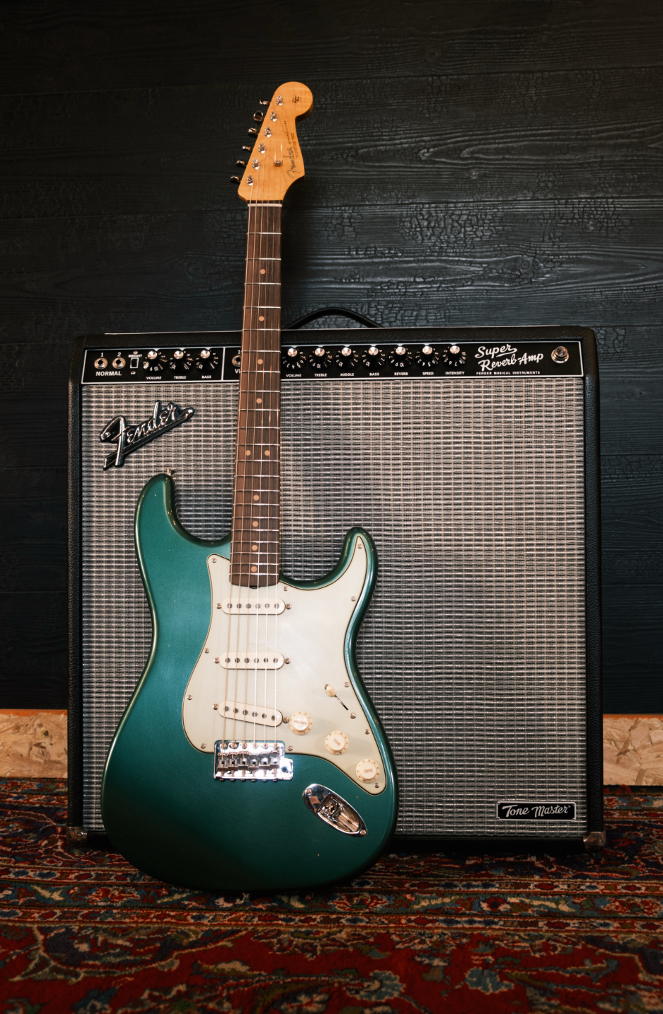 Fender Custom Shop Limited '63 Stratocaster, Journeyman Relic/Closet Classic, Aged Sherwood Green Metallic
