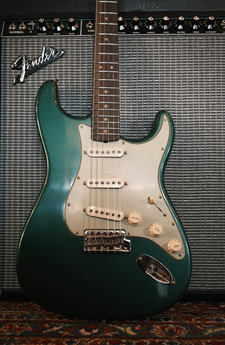 Fender Custom Shop Limited '63 Stratocaster, Journeyman Relic/Closet Classic, Aged Sherwood Green Metallic