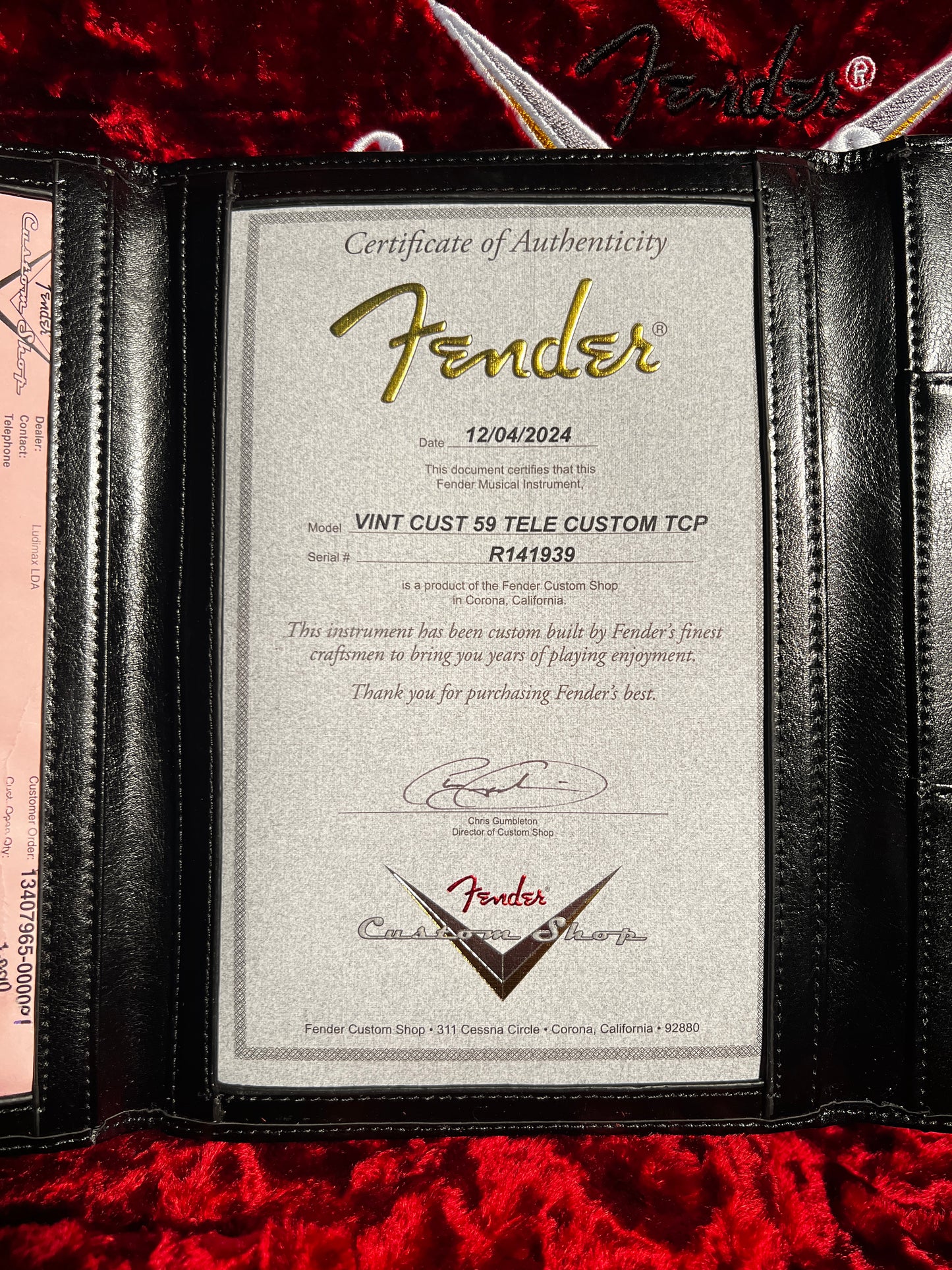 Fender Custom Shop Vintage Custom 1959 Telecaster Custom, Chocolate 3 Tone Sunburst