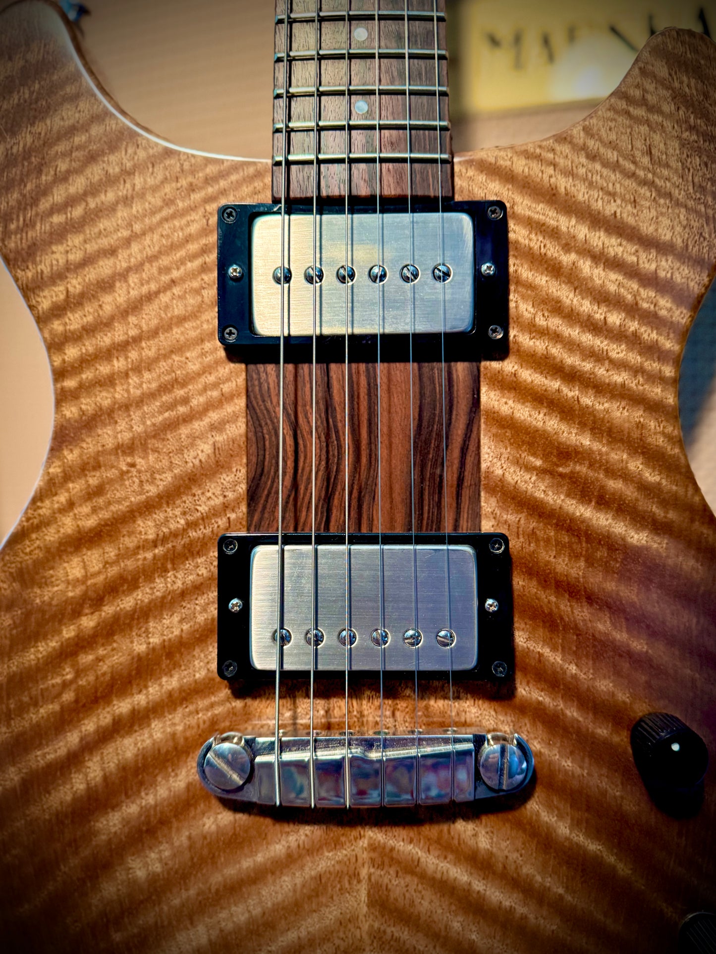 PRE-LOVED Patrick James Eggle Macon Double Cut, Claro Walnut.