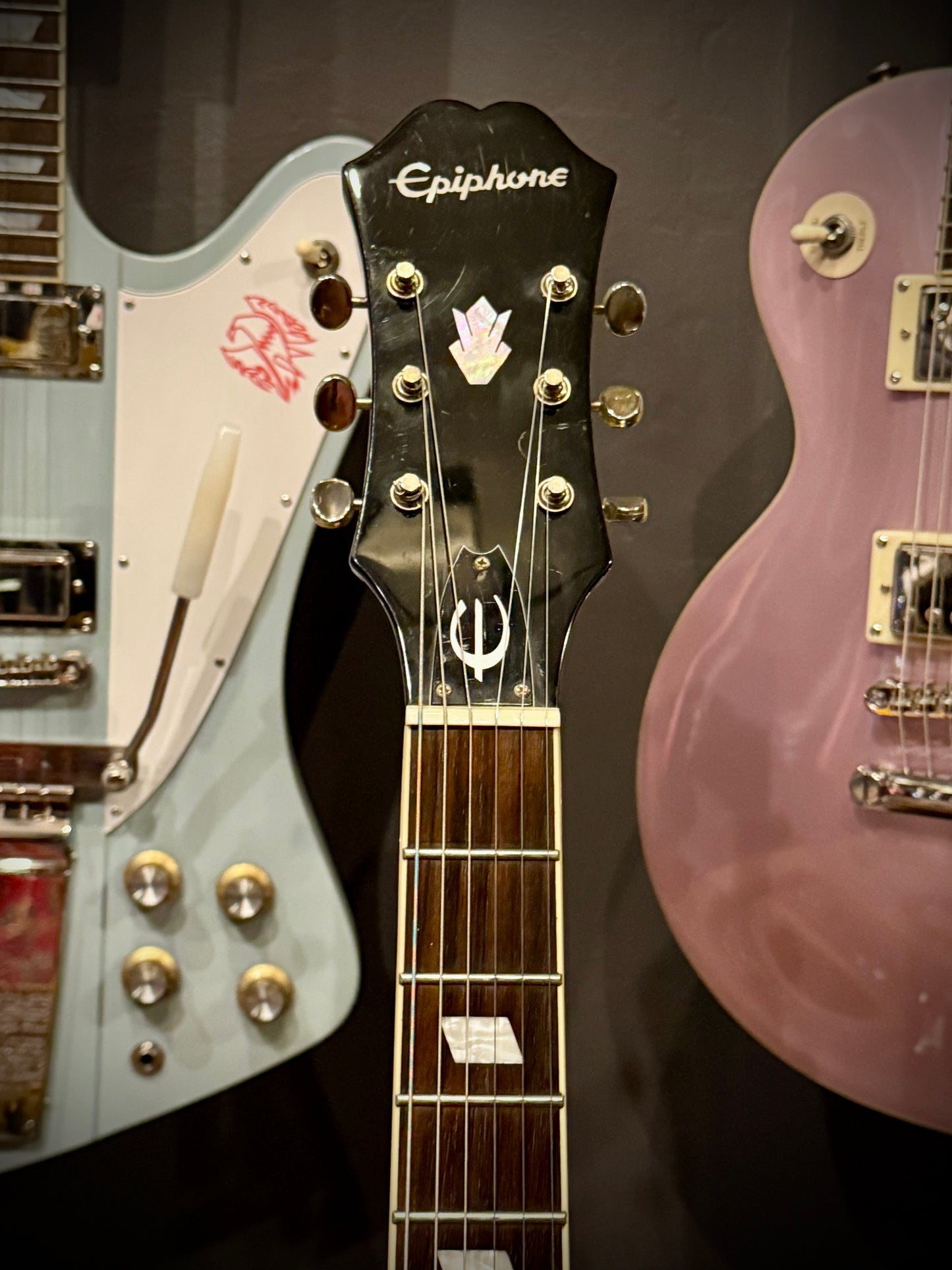 PRE LOVED Epiphone Riviera Custom P93, Wine Red, Limited Edition.
