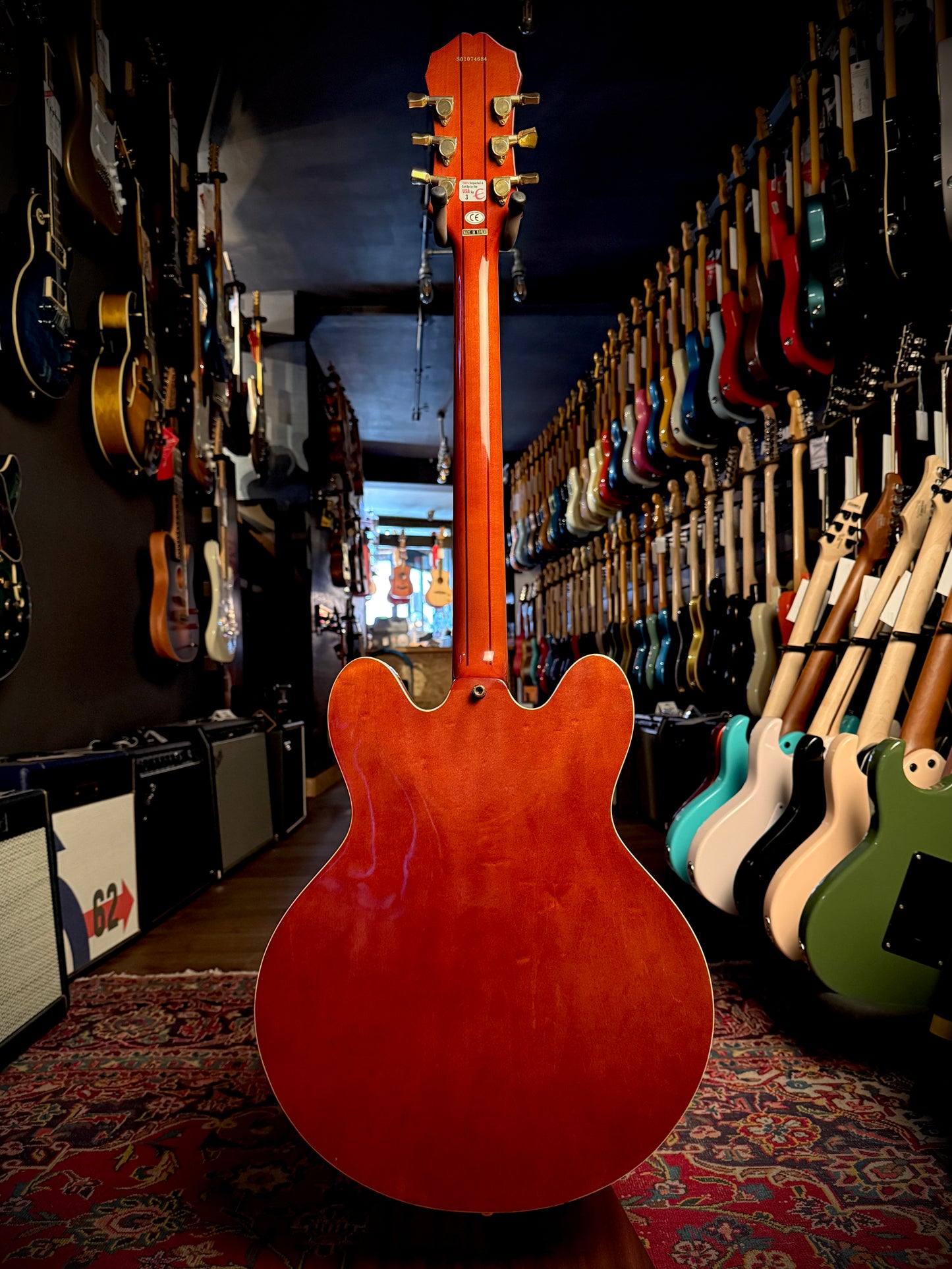 PRE LOVED Epiphone Sheraton Antique Sunburst w/ Upgraded Gotoh Hardware.