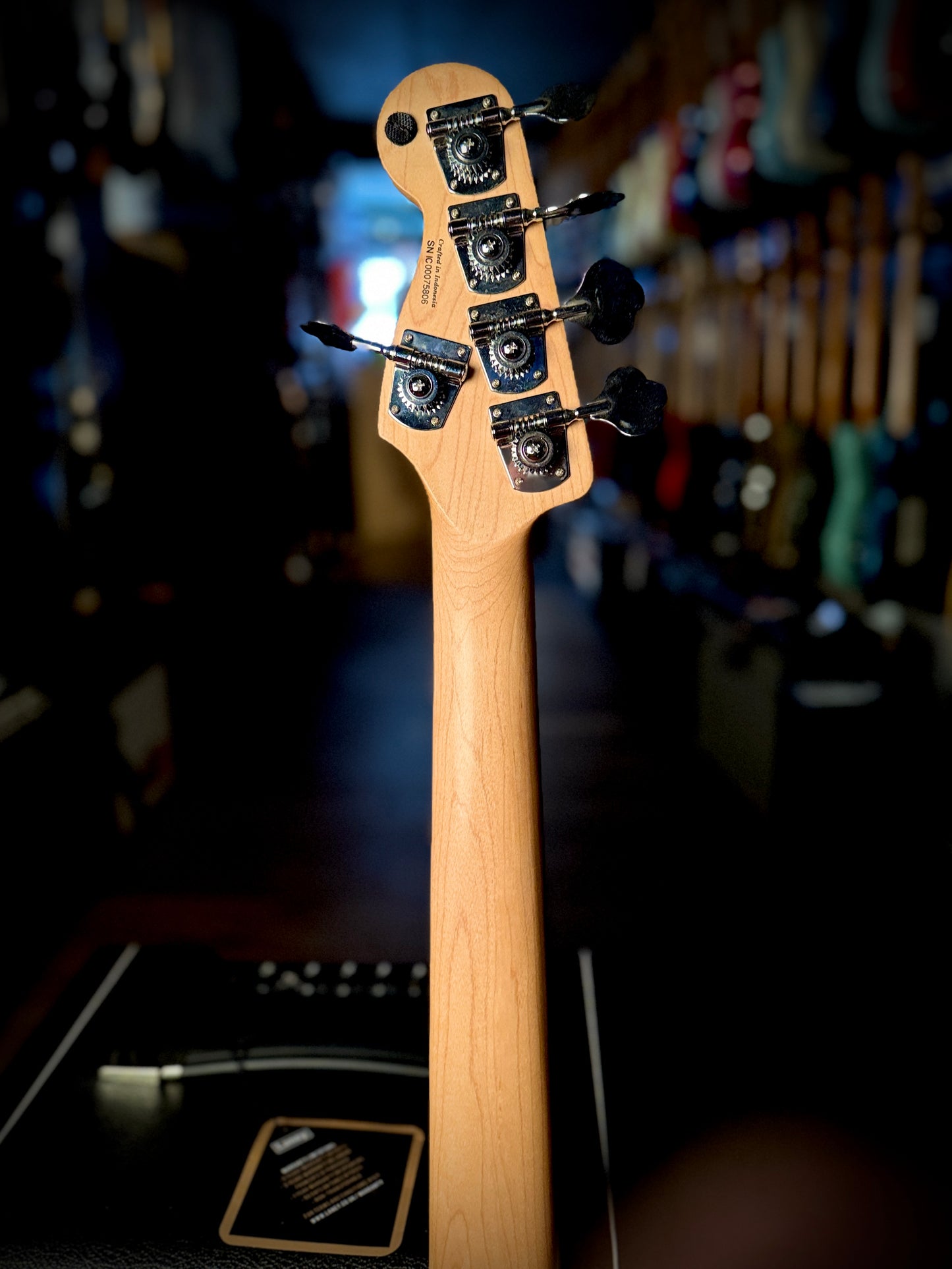 PRE LOVED Squier Standard Series 5 string Precision Bass, Purple Sparkle.