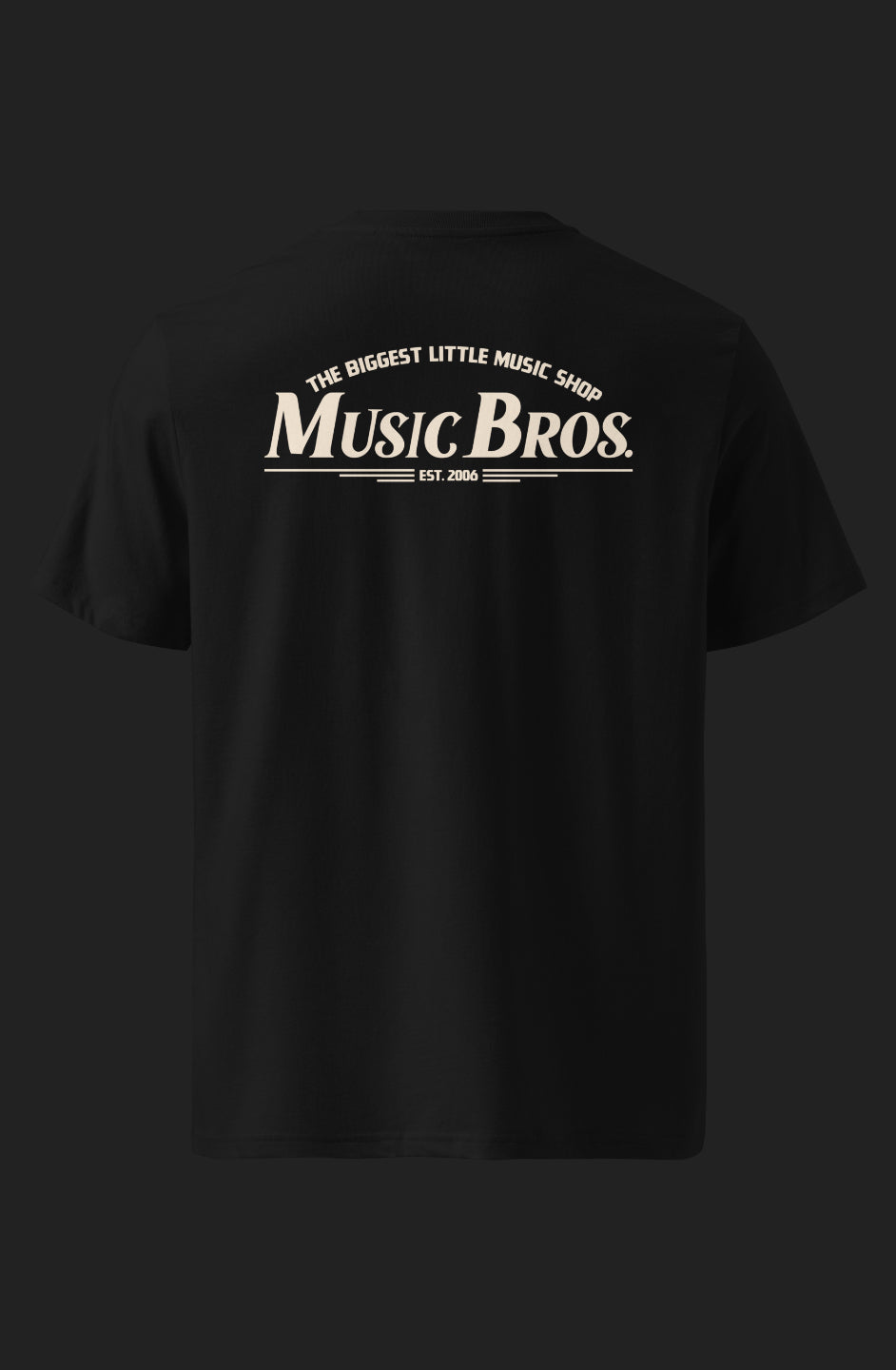 Music Bros. Classic Logo Unisex Organic Cotton T-Shirt Black