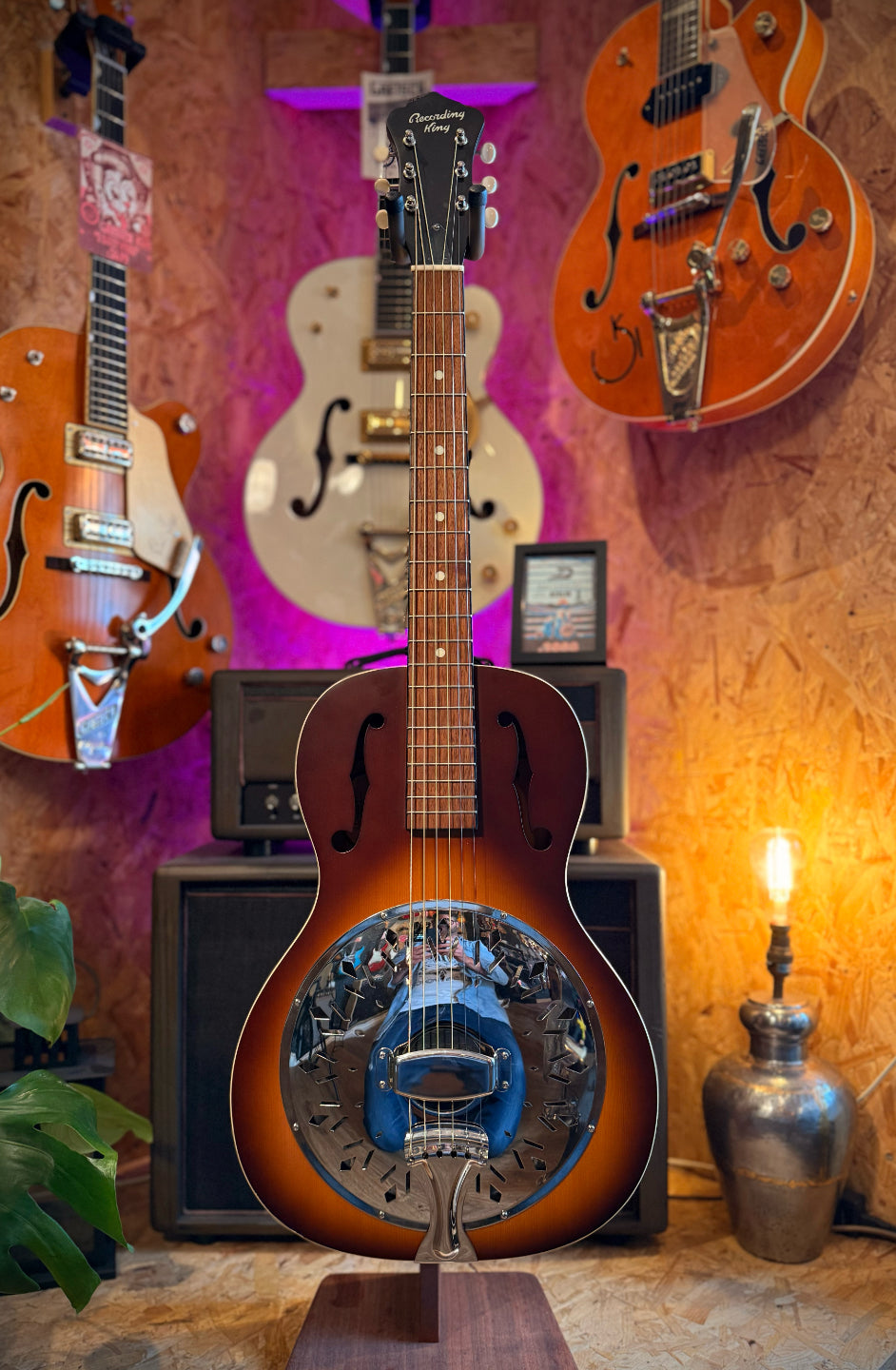 PRE-LOVED Recording King Dirty 1930's Resonator Guitar.