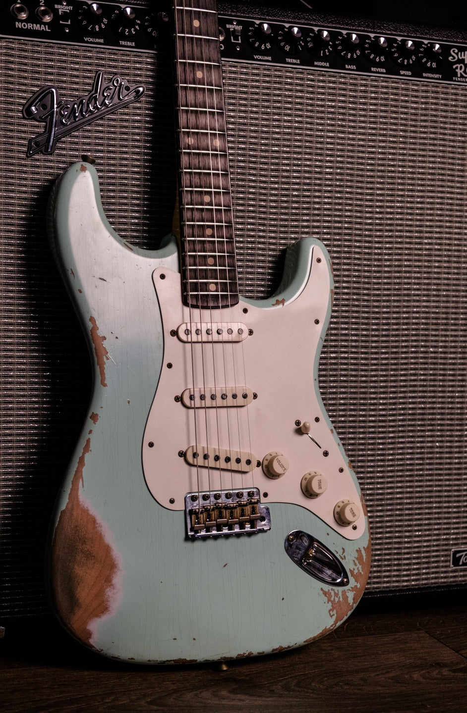 Fender Custom Shop 1959 Stratocaster, Faded Aged Surf Green, Heavy Relic