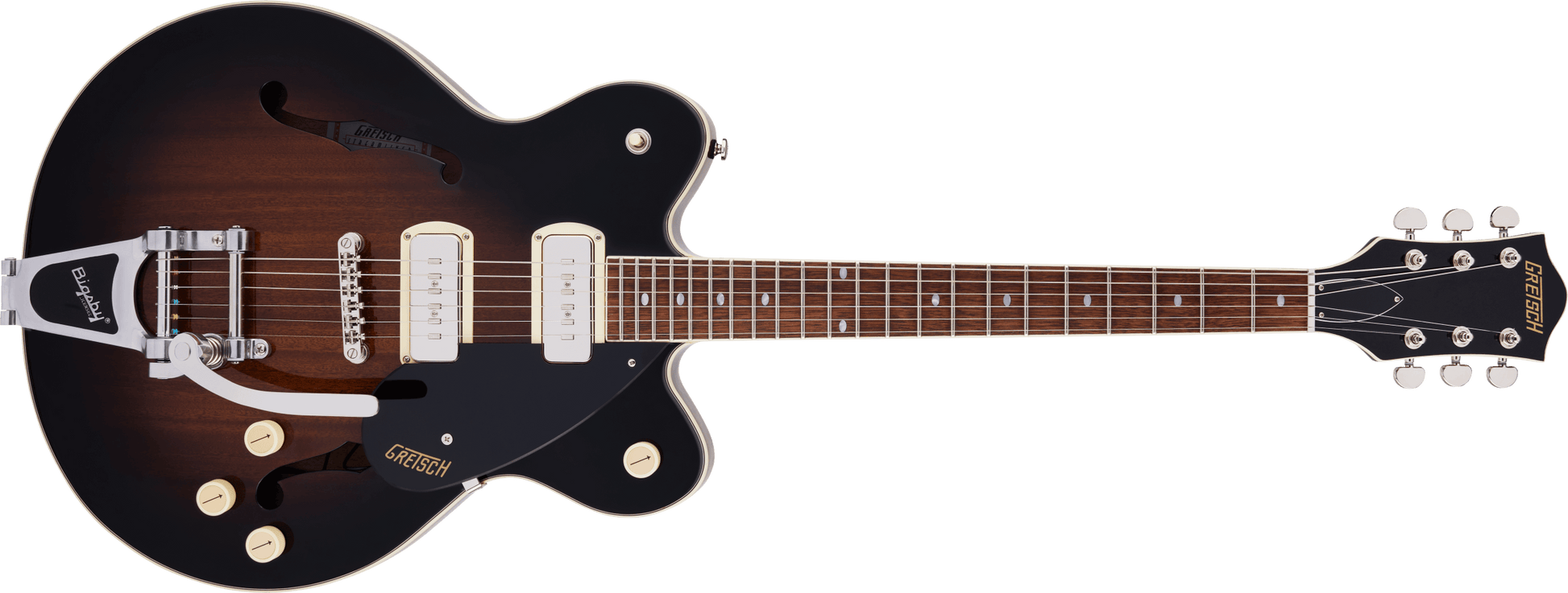 G2622T-P90 STREAMLINER™ CENTER BLOCK DOUBLE-CUT P90 WITH BIGSBY - BROWNSTONE