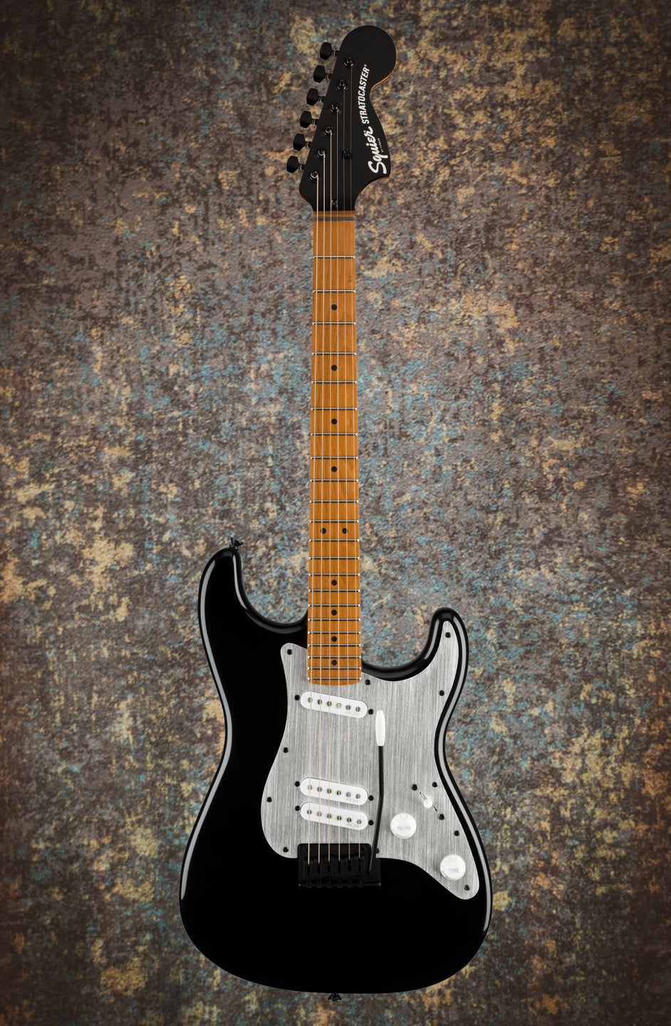 Squier Contemporary Stratocaster® Special, Roasted Maple Fingerboard, Silver Anodized Pickguard, Black