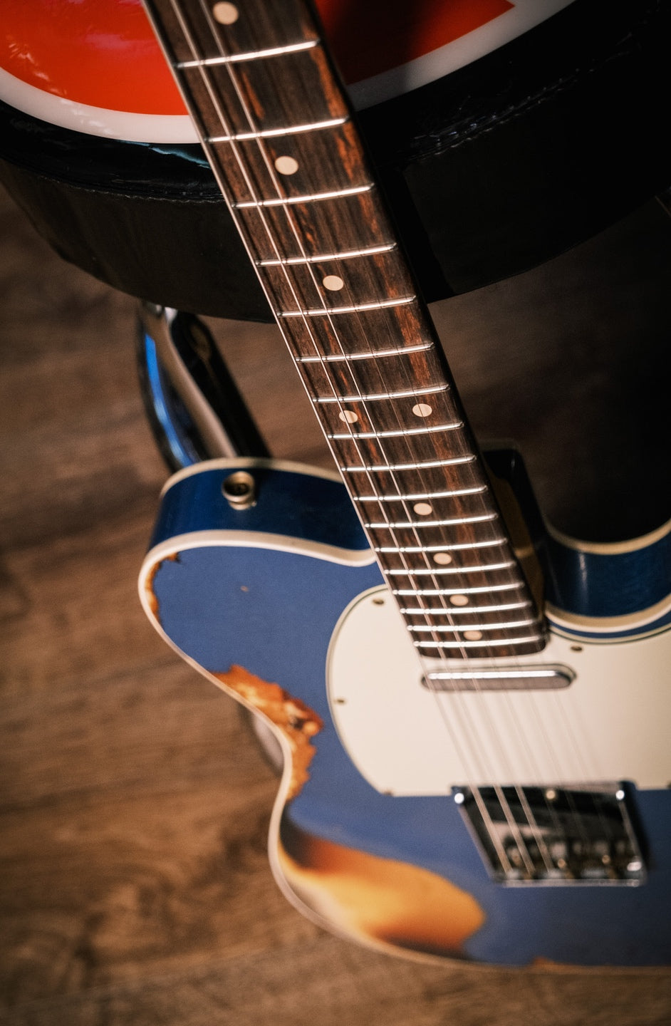 Fender Custom Shop 1960 Telecaster Custom Heavy Relic - Aged Lake Placid Blue over Chocolate 3 Tone Sunburst