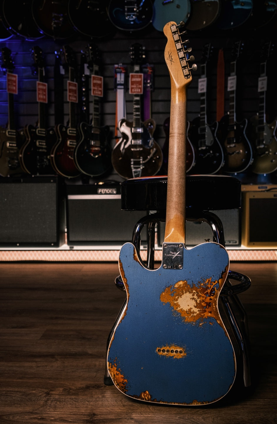 Fender Custom Shop 1960 Telecaster Custom Heavy Relic - Aged Lake Placid Blue over Chocolate 3 Tone Sunburst