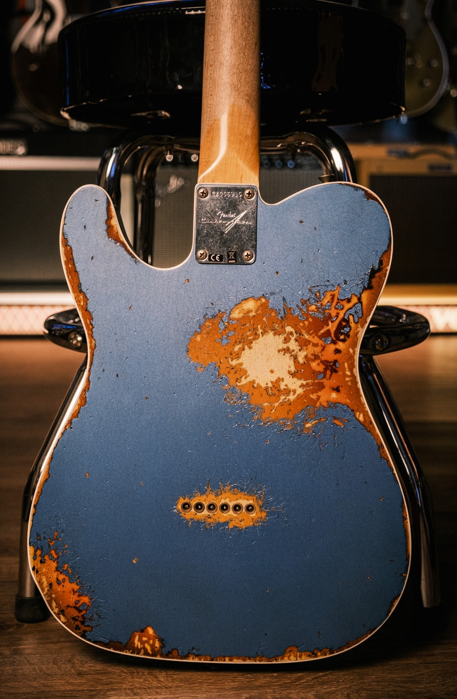 Fender Custom Shop 1960 Telecaster Custom Heavy Relic - Aged Lake Placid Blue over Chocolate 3 Tone Sunburst