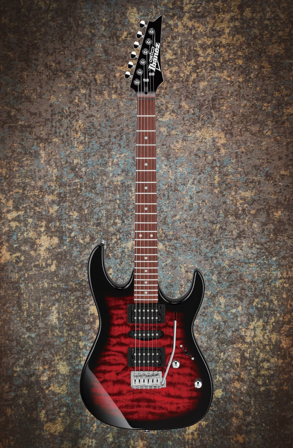 Ibanez GRX70QA-TRB Transparent Red Burst