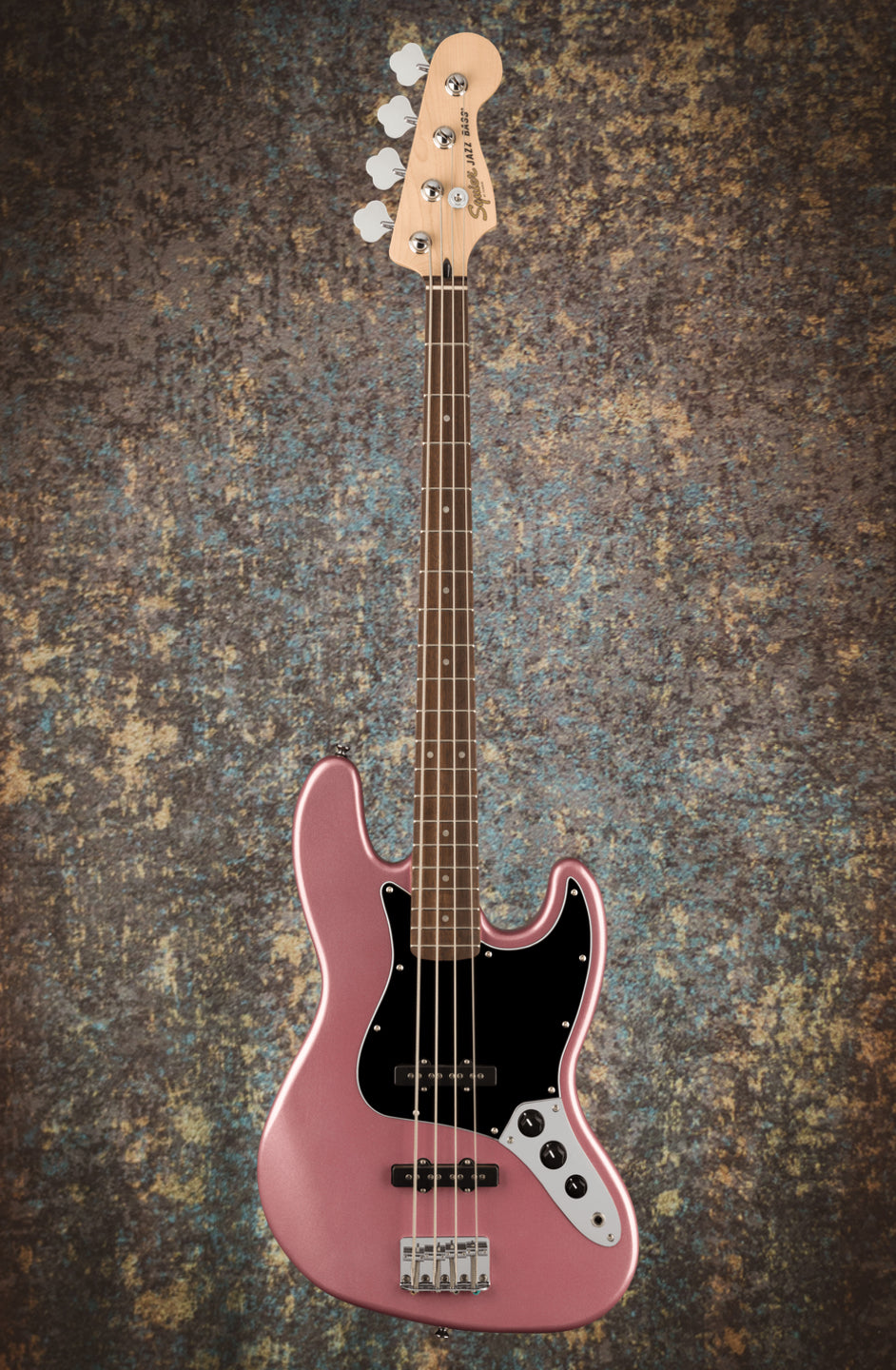 Squier Affinity Series™ Jazz Bass®, Laurel Fingerboard, Black Pickguard, Burgundy Mist