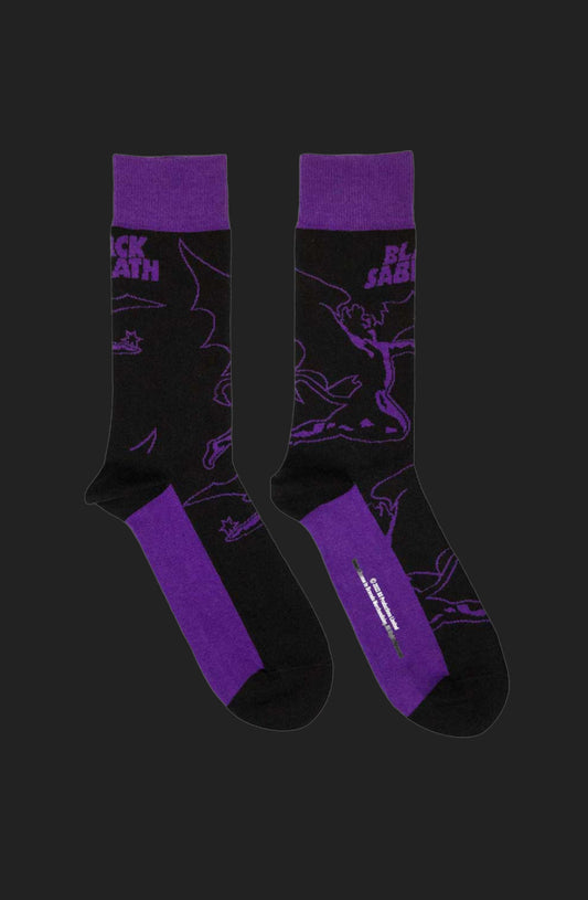 Black Sabbath Unisex Ankle Socks: Logo & Demon (Black) (UK Size 7 - 11)