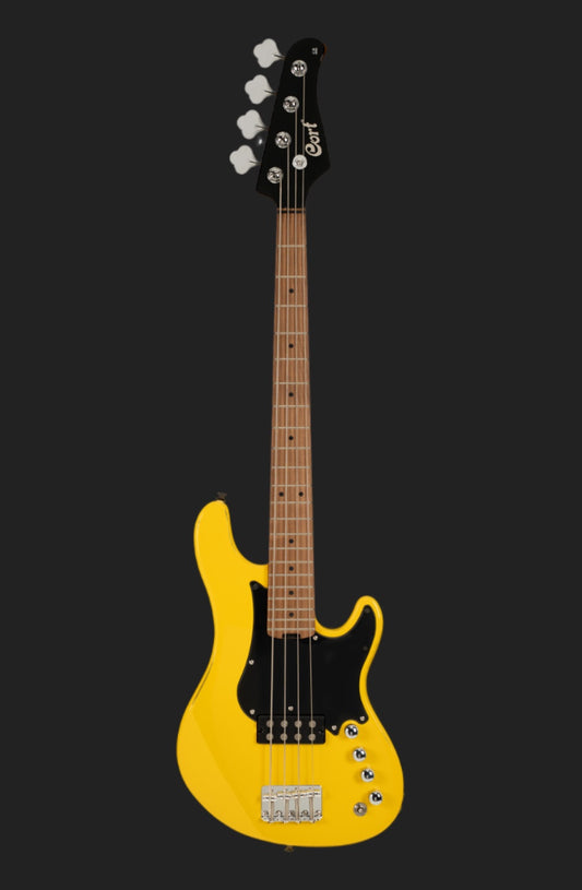 Cort GB Short Scale Bass, Yellow Crush