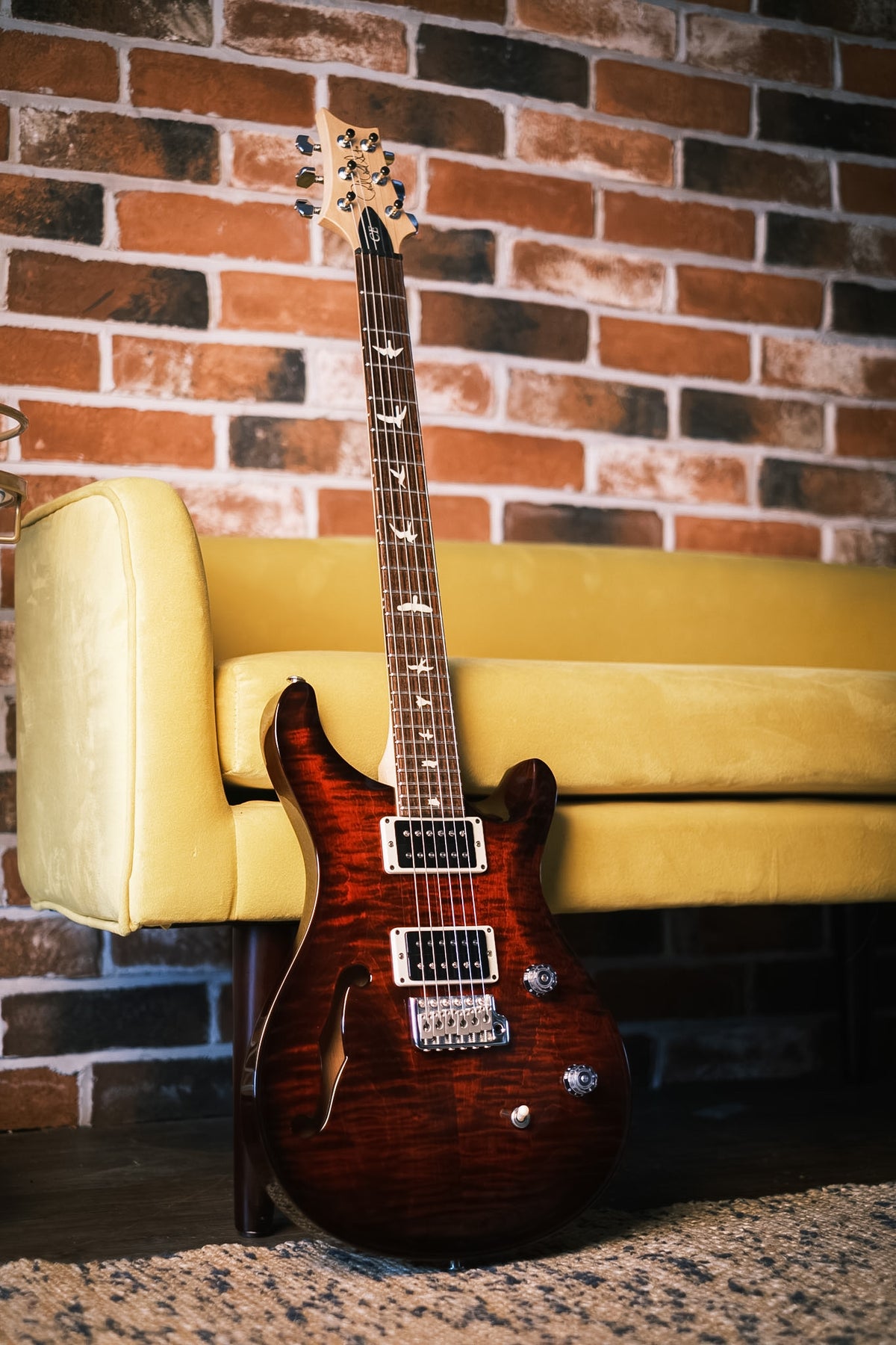 PRE LOVED PRS CE24 Semi Hollow Fire Red Burst #0328045