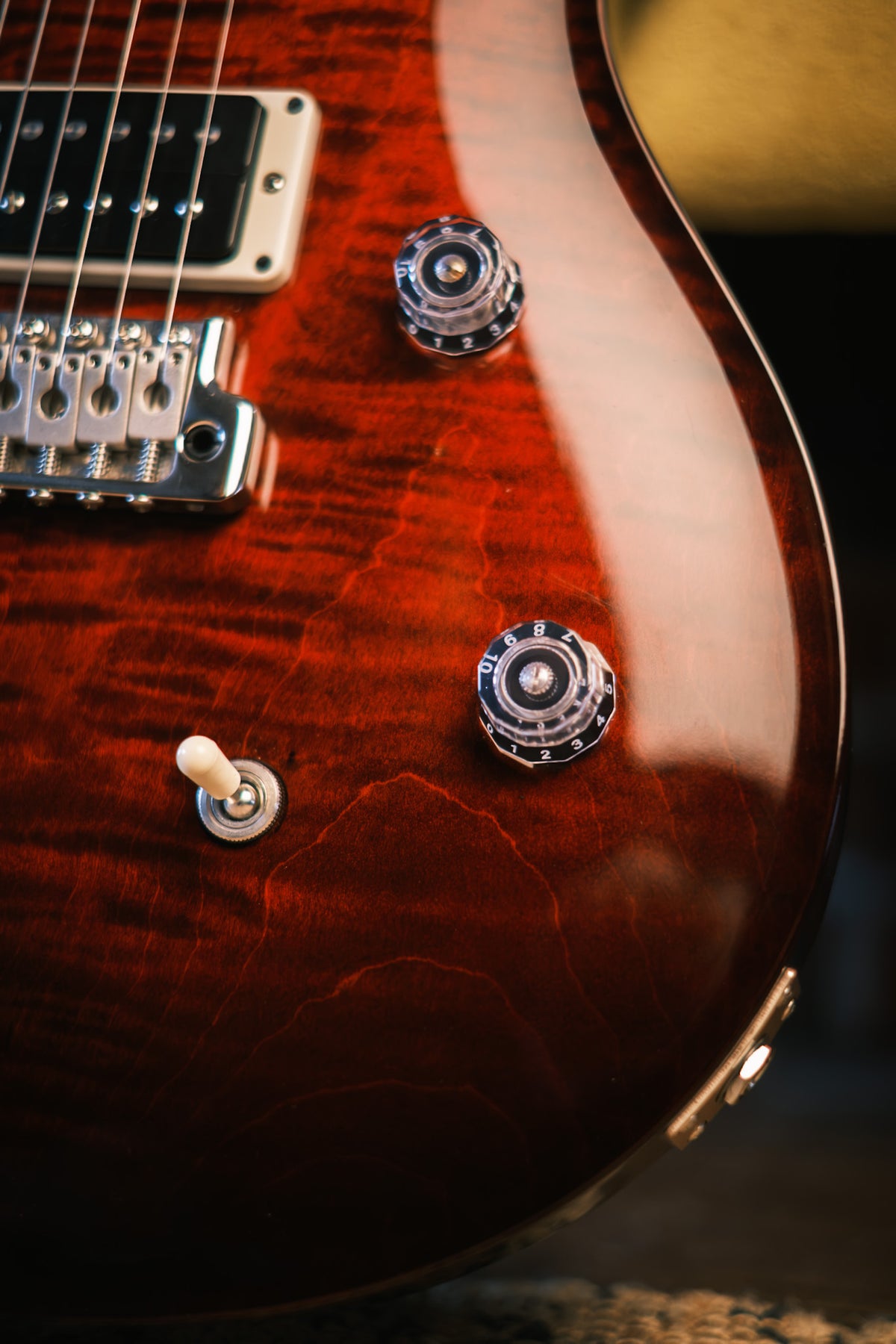 PRE LOVED PRS CE24 Semi Hollow Fire Red Burst #0328045