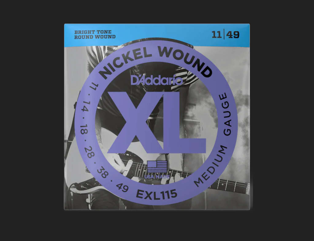 D'addario XL Nickel Wound Electric Guitar Strings, 11-49