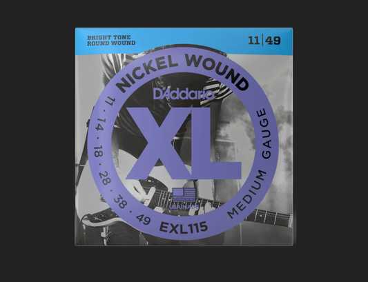D'addario XL Nickel Wound Electric Guitar Strings, 11-49