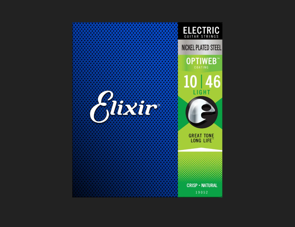 Elixir Optiweb Coated Nickel Wound Electric Guitar Strings, 10-46