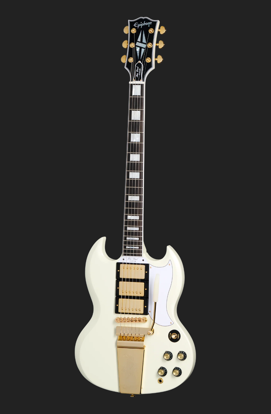 Epiphone Inspired by Gibson '63 Les Paul SG Custom with Maestro Vibrola, Classic White