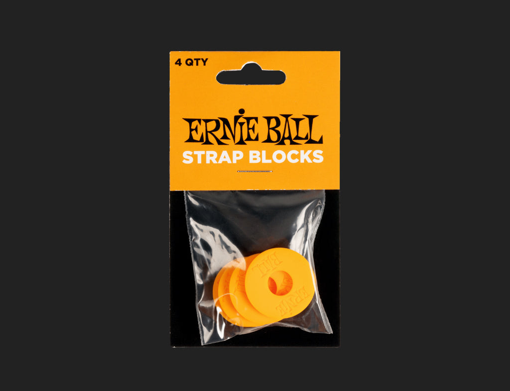 Ernie Ball Strap Block 4PK Orange P05621
