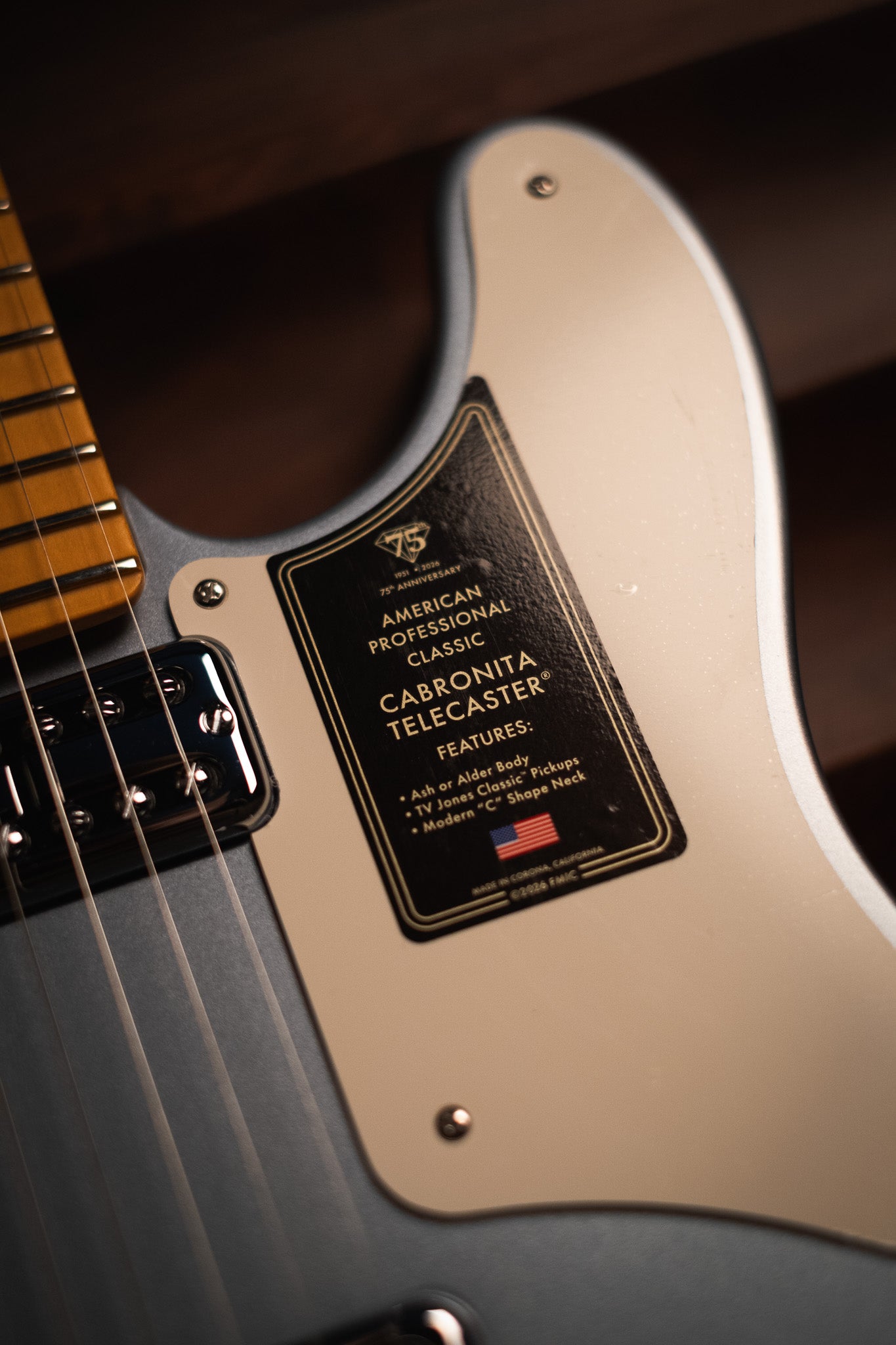 Fender 75th Anniversary American Professional Classic Cabronita Telecaster, Ice Blue Metallic