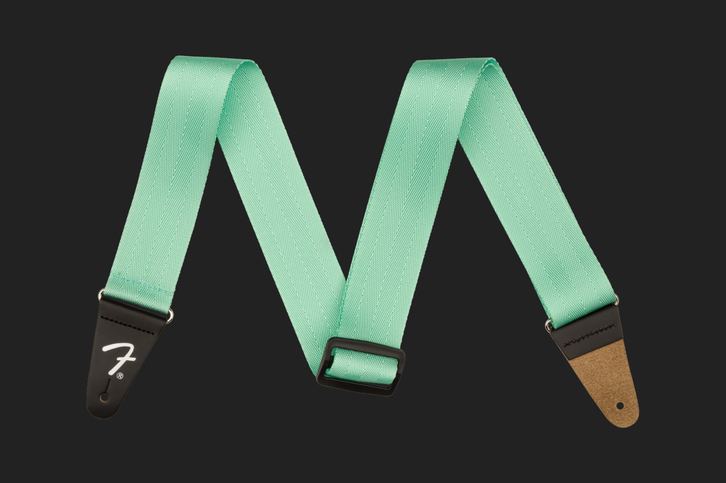 Fender American Professional Seatbelt Strap, Mystic Surf Green