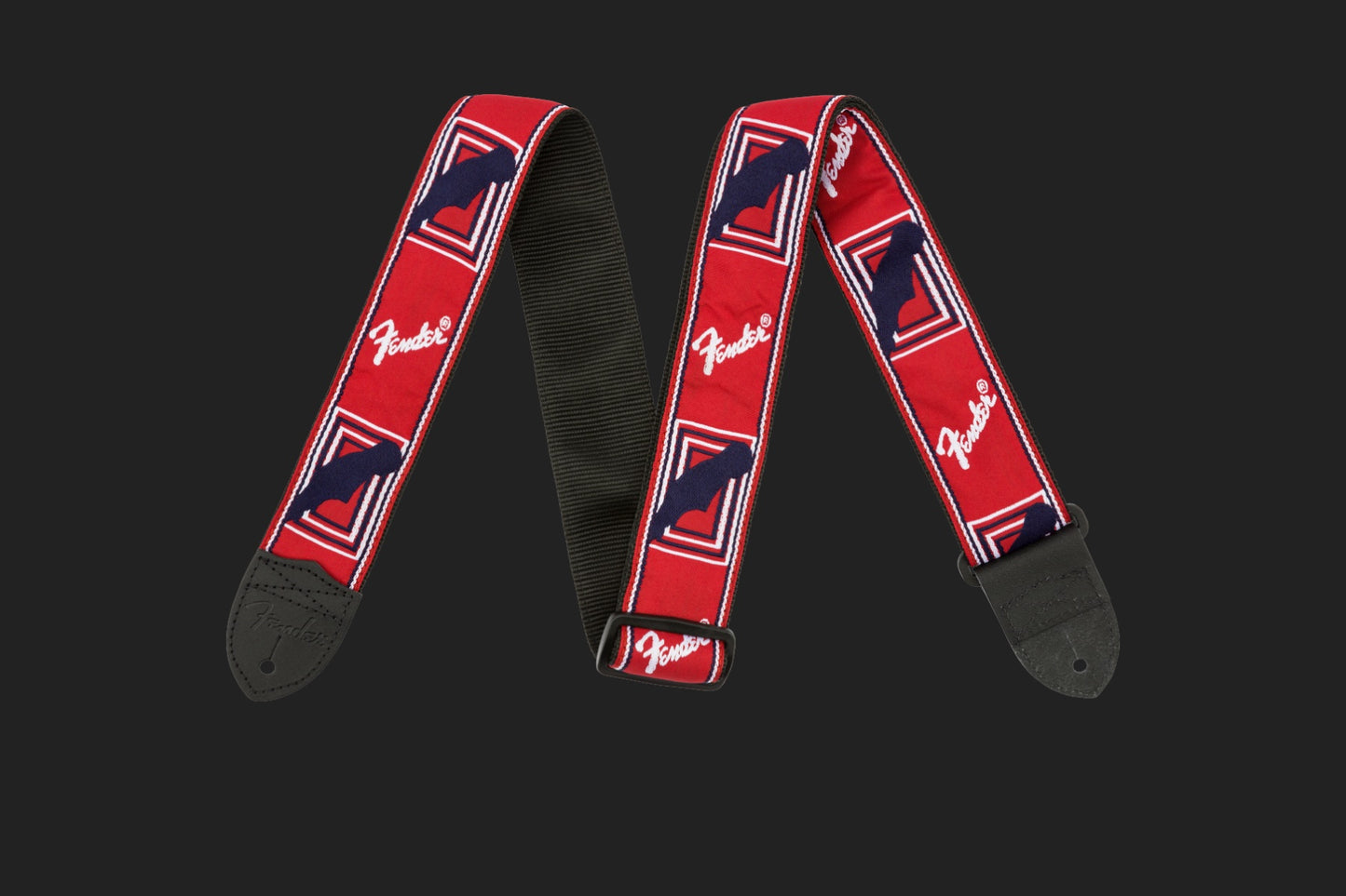 Fender Monogrammed Strap, Red/White/Blue