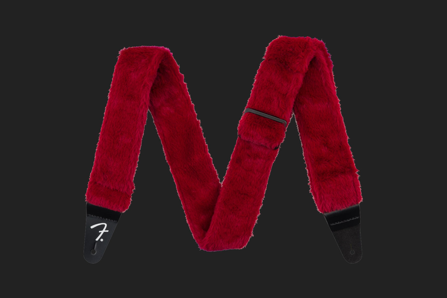 Fender Poodle Plush Guitar Strap, Red
