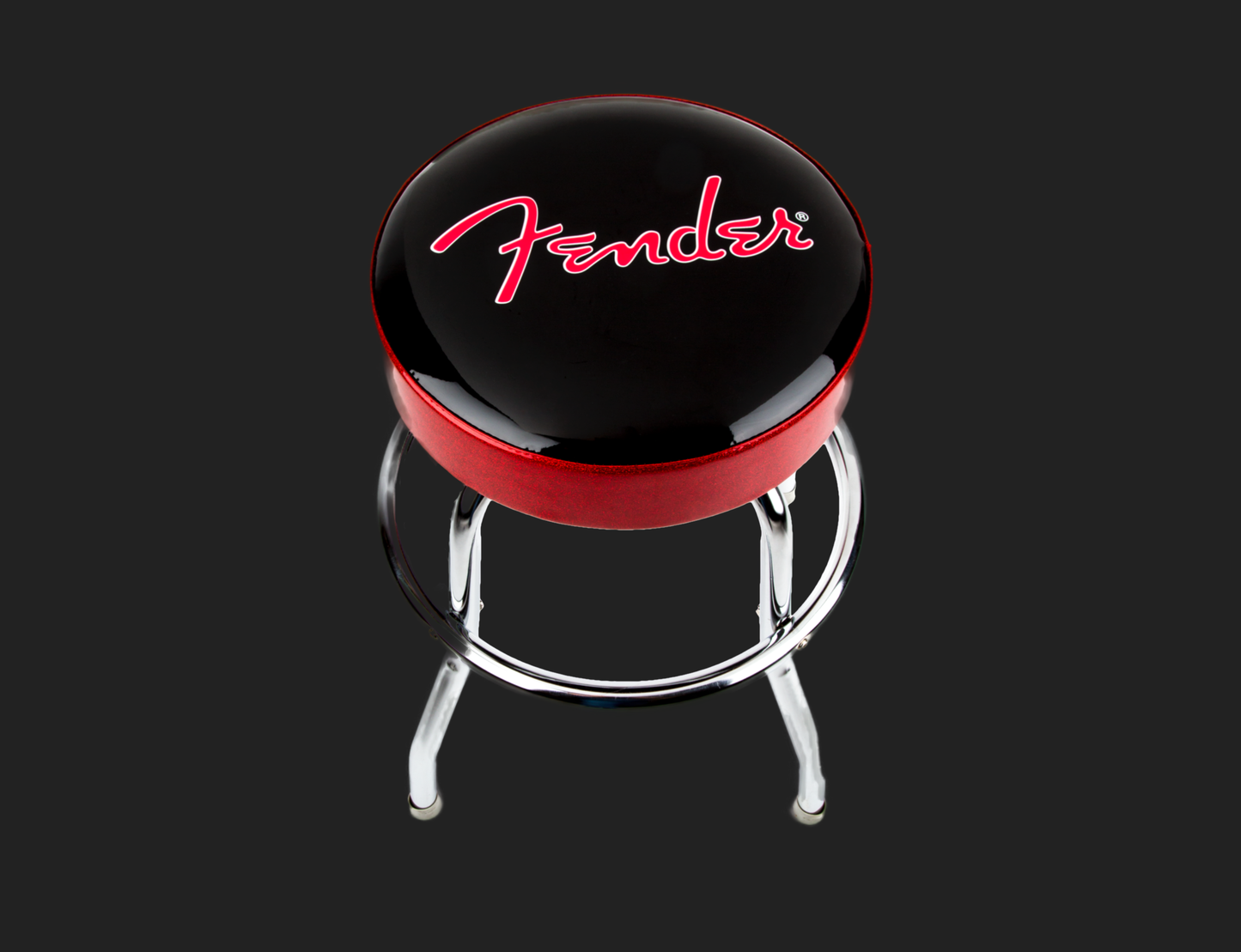 Fender Red Sparkle Logo Barstool