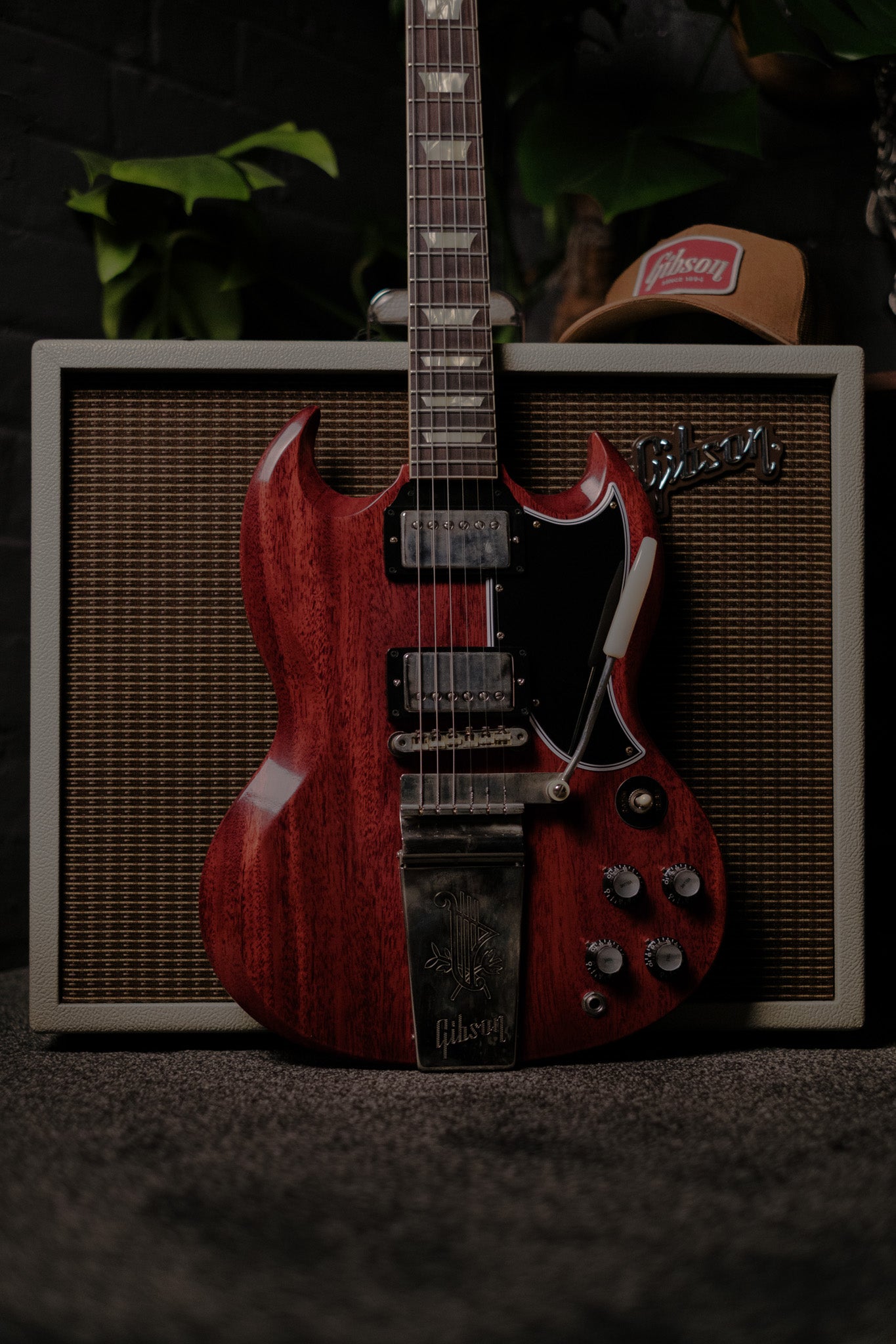 Gibson 1964 SG Standard Reissue with Maestro Vibrola, Cherry Red