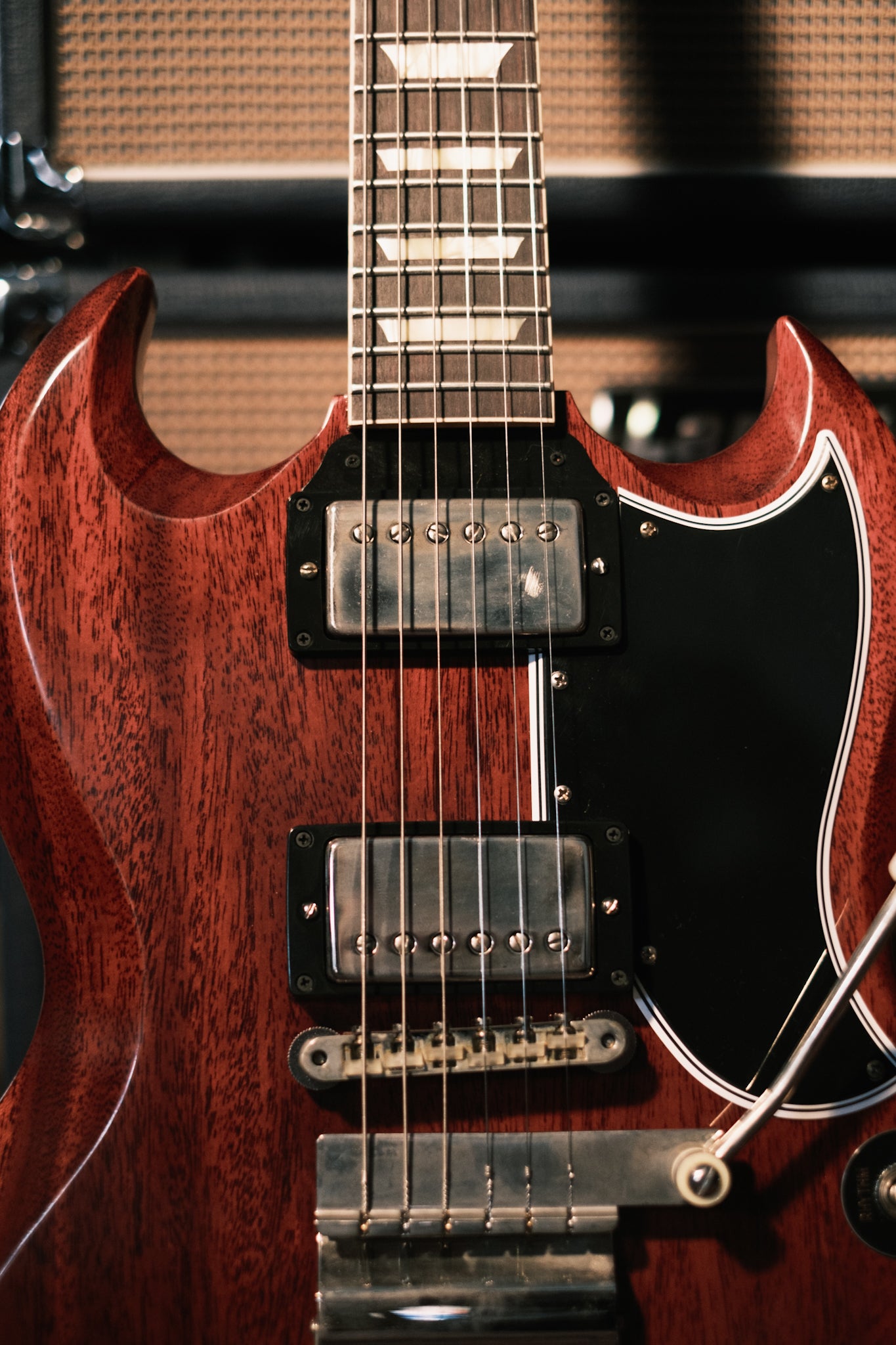 Gibson 1964 SG Standard Reissue with Maestro Vibrola, Cherry Red