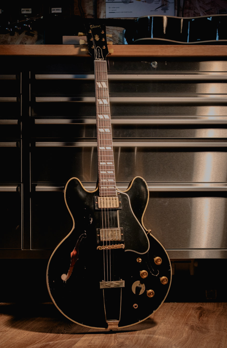 Gibson Custom 1964 ES-345 Trapeze Varitone, Ebony, Heavy Aged