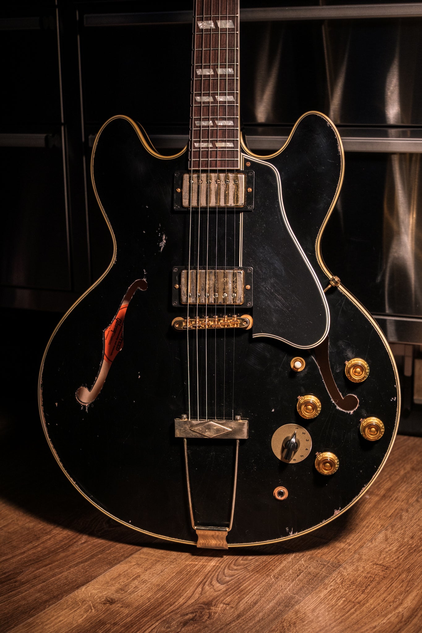 Gibson Custom 1964 ES-345 Trapeze Varitone, Ebony, Heavy Aged