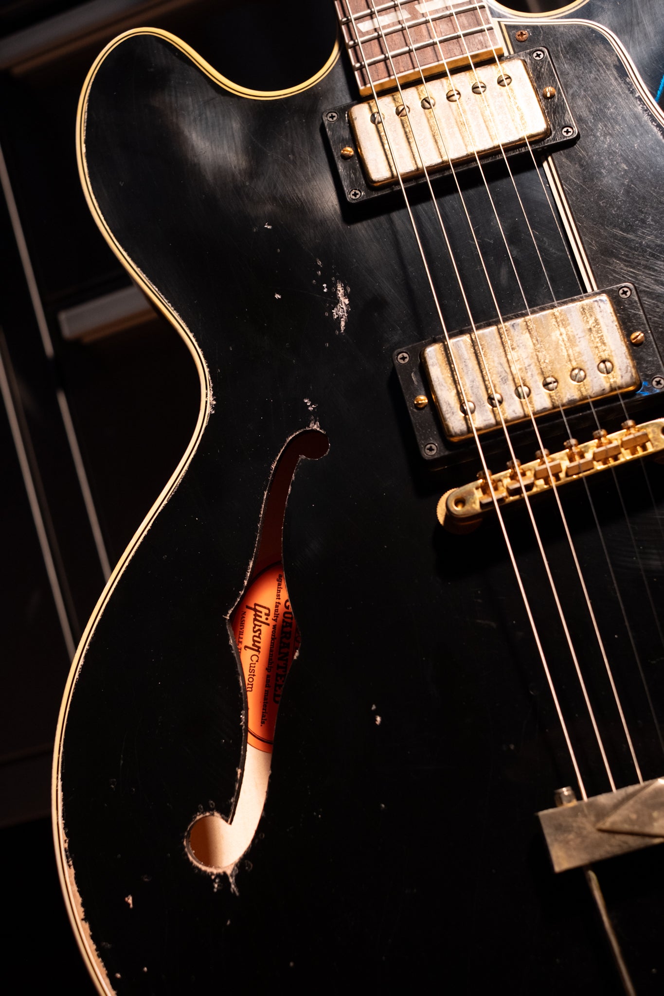 Gibson Custom 1964 ES-345 Trapeze Varitone, Ebony, Heavy Aged