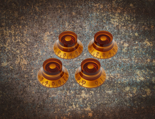 Gibson Top Hat Knobs (4) Amber PRHK-030