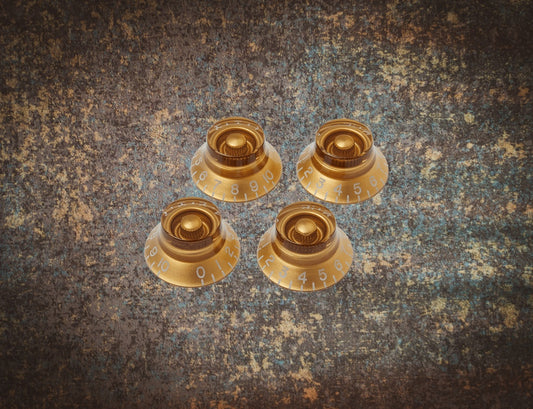 Gibson Top Hat Knobs (4) Gold PRHK-020