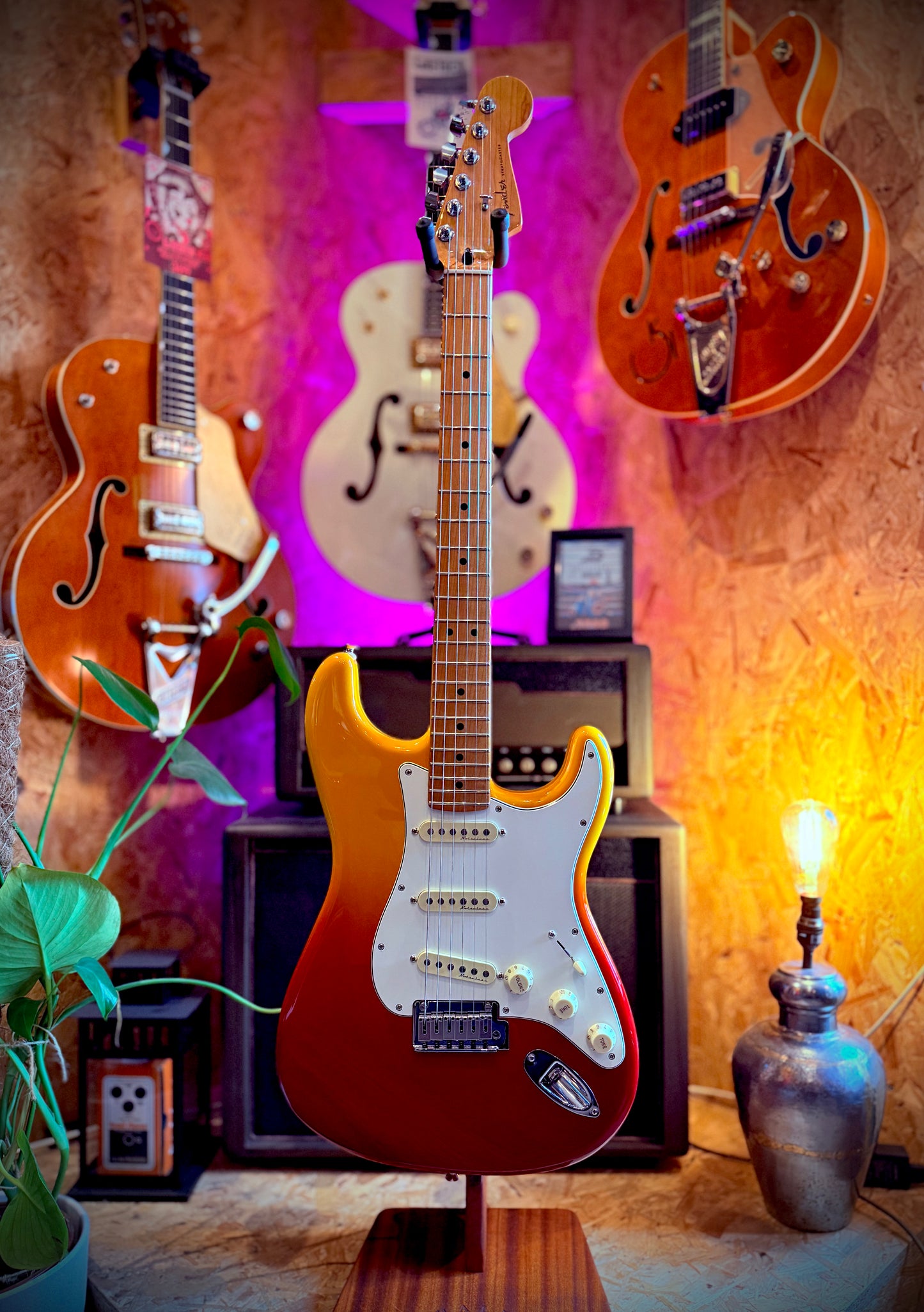 Pre Loved Fender Player Plus Stratocaster, Tequila Sunrise.