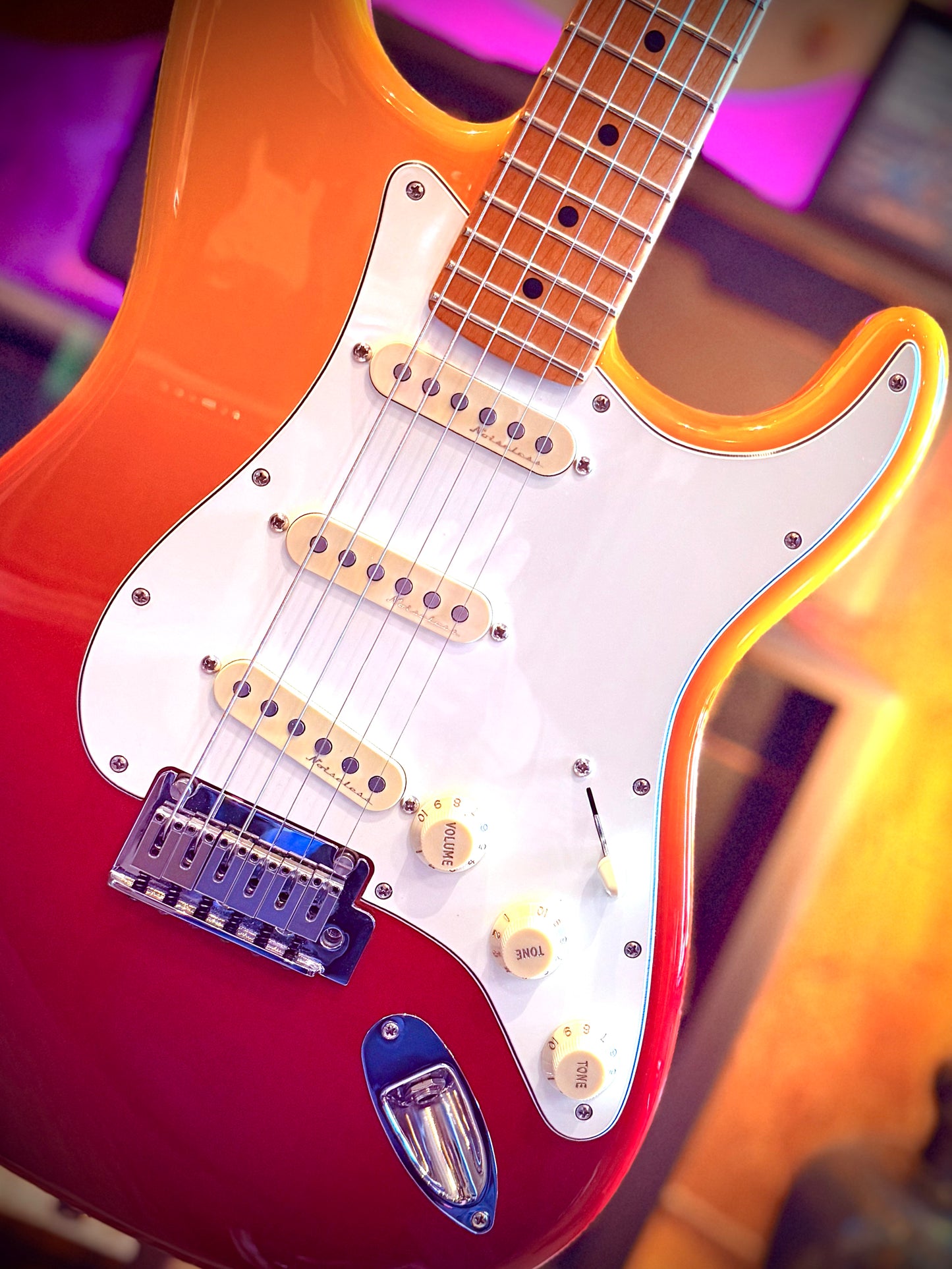 Pre Loved Fender Player Plus Stratocaster, Tequila Sunrise.