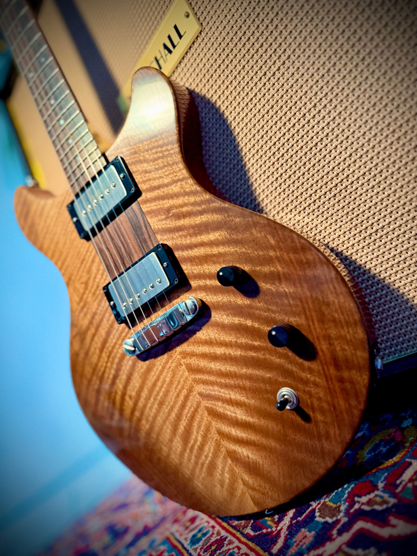 PRE-LOVED Patrick James Eggle Macon Double Cut, Claro Walnut.