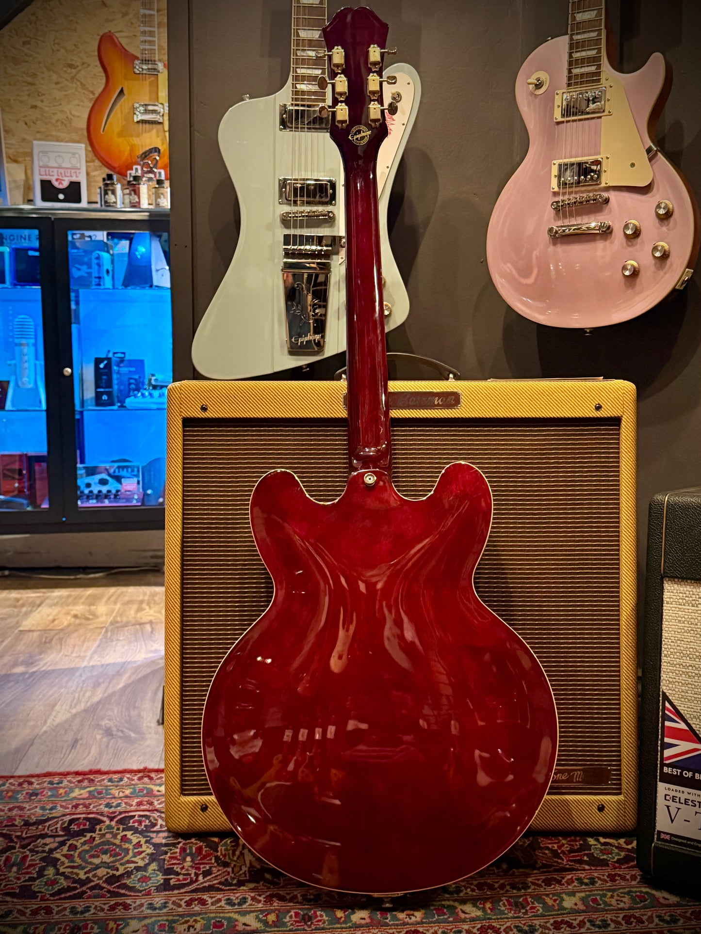PRE LOVED Epiphone Riviera Custom P93, Wine Red, Limited Edition.